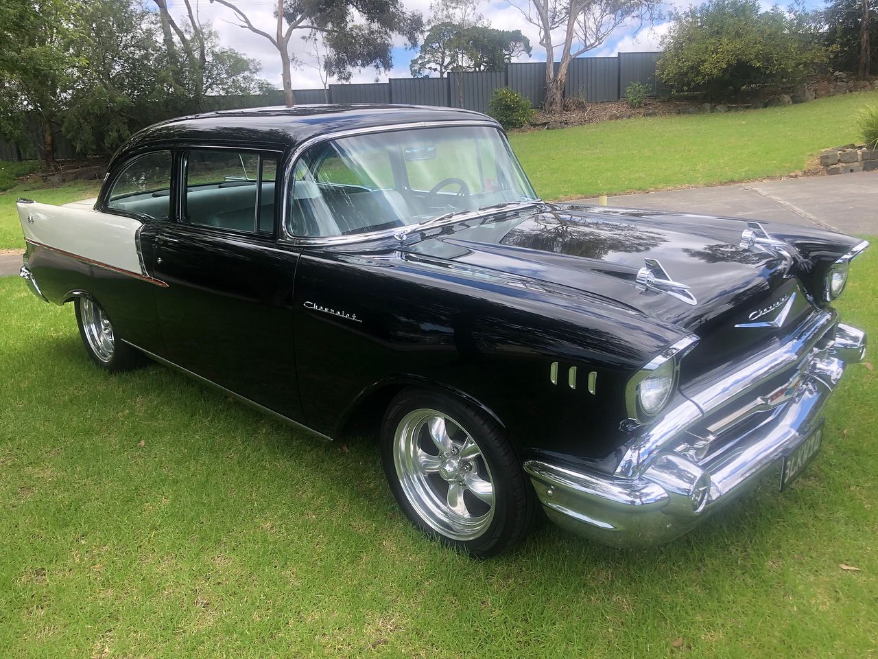 1957 Chevrolet Belair 150 Post - Black Widow NASCAR Tribute - Image 173204